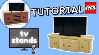2 Types of TV Stand LEGO Builds! Tutorial