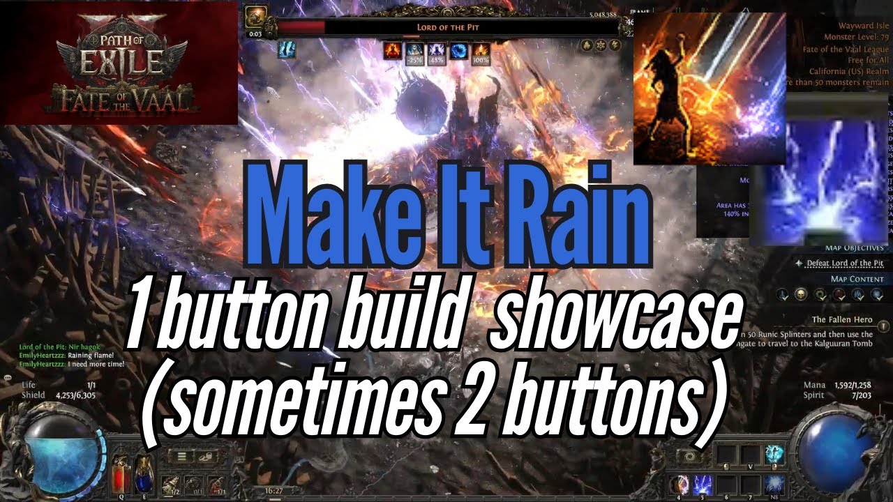 Path of Exile 2 Make it Rain Stormweaver Sorceress 1-2 Button Build ...