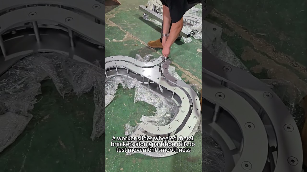 Industrial Testing: Mobile Partition Rail & Wheeled Bracket Demo | Factory Machinery Tech