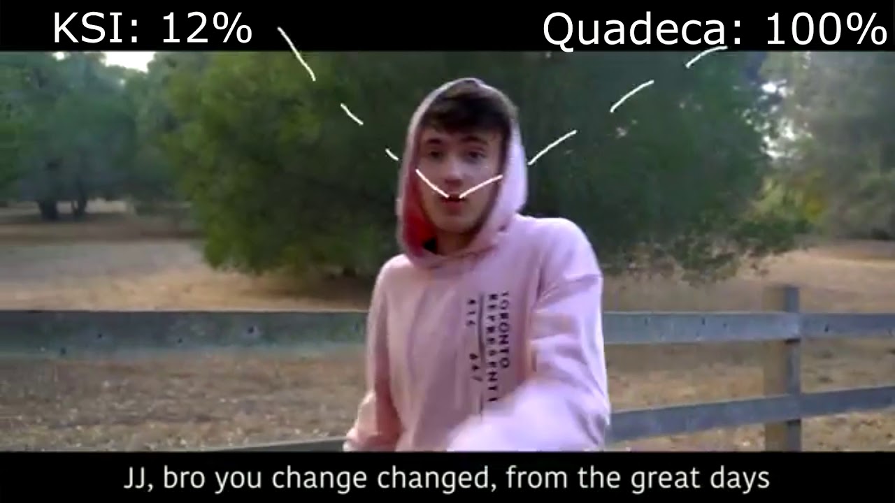 Quadeca vs KSI Diss Tracks (with Healthbars)