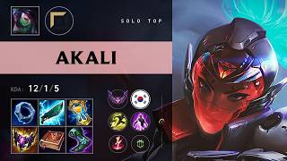 Akali Top vs Renekton - KR Master Patch 26.15
