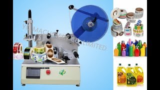 semi auto labeling machine for square flat bottle wrap around self adhesive labeller system