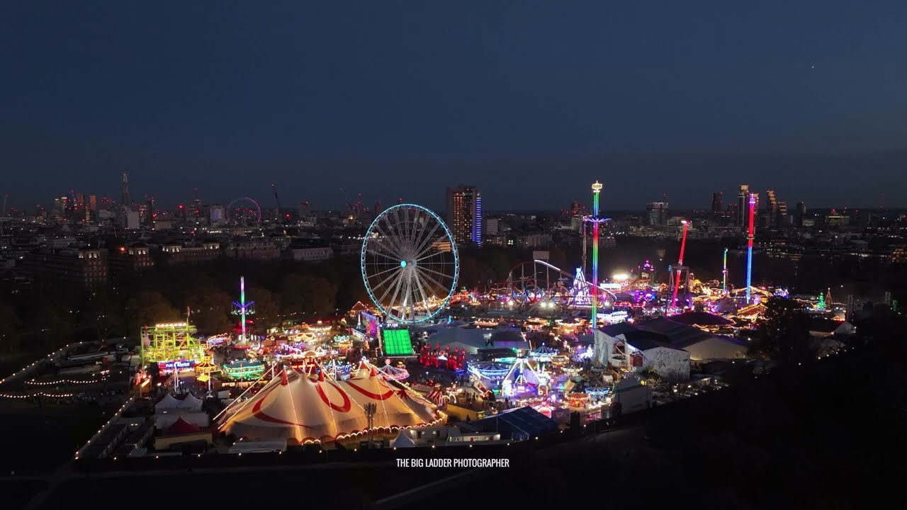 Hyde Park Winter Wonderland 2024 By Drone. ©