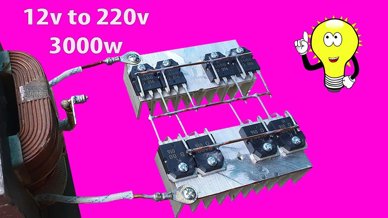 How to make a simple inverter 3000W, 12 to 220v B688, creative prodigy #89  