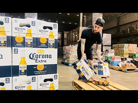 Experimental ASMR | Building A Pallet Of Corona Extra