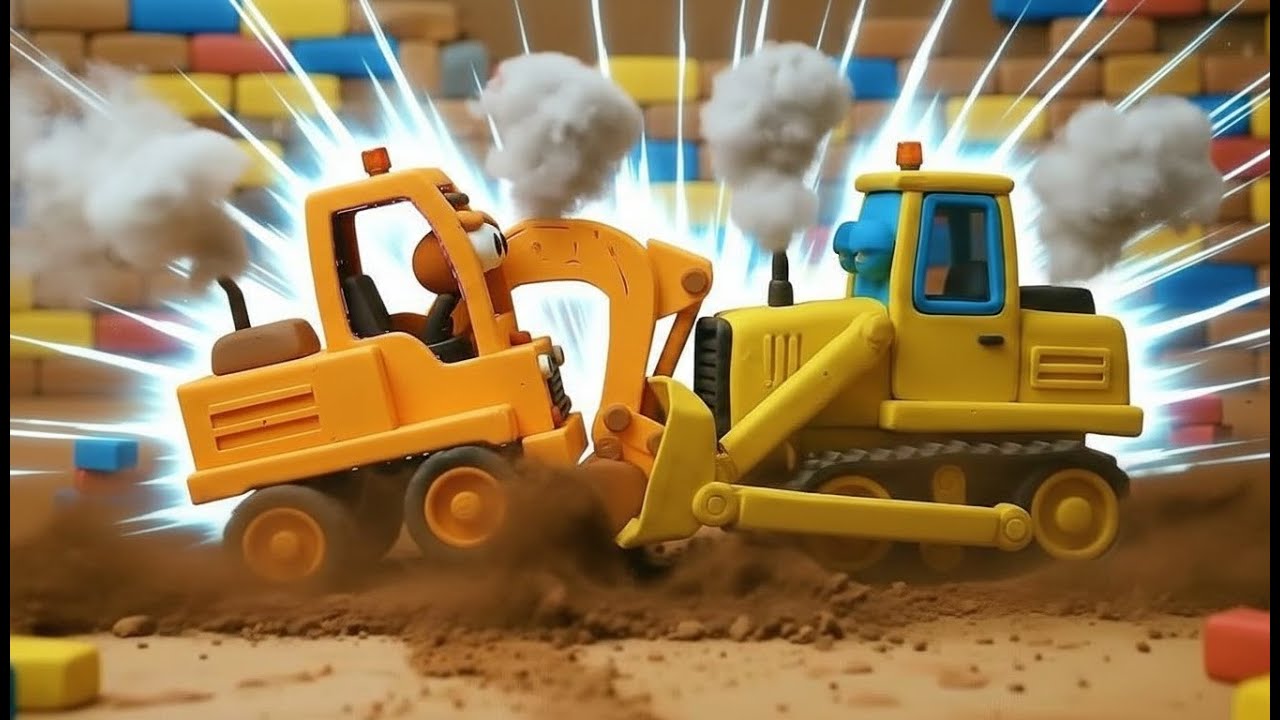 Ultimate Machinery Showdown | Excavators Vs Bulldozer | Construction Trucks Animation | Episode 10