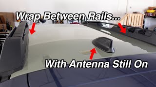 How To Vinyl Wrap a Roof Between Rails and With Antenna Still On