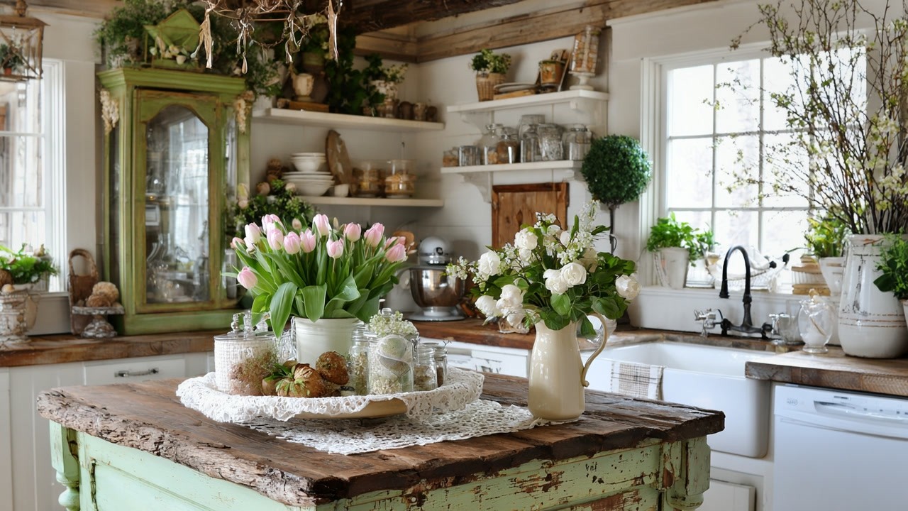 Идеи винтажного декора для дома весна 2026, которые вам понравятся | Сочетание деревенского стиля...