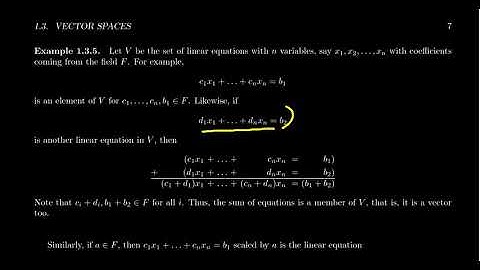 The Vector Space of Linear Equations