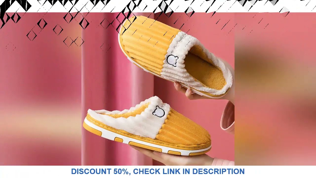 Sorriso pop feminino confinamento chinelos de algodão macio quente antiderrapante de pelúcia casa ch