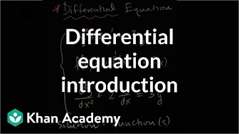 Khan Academy Differential Equations