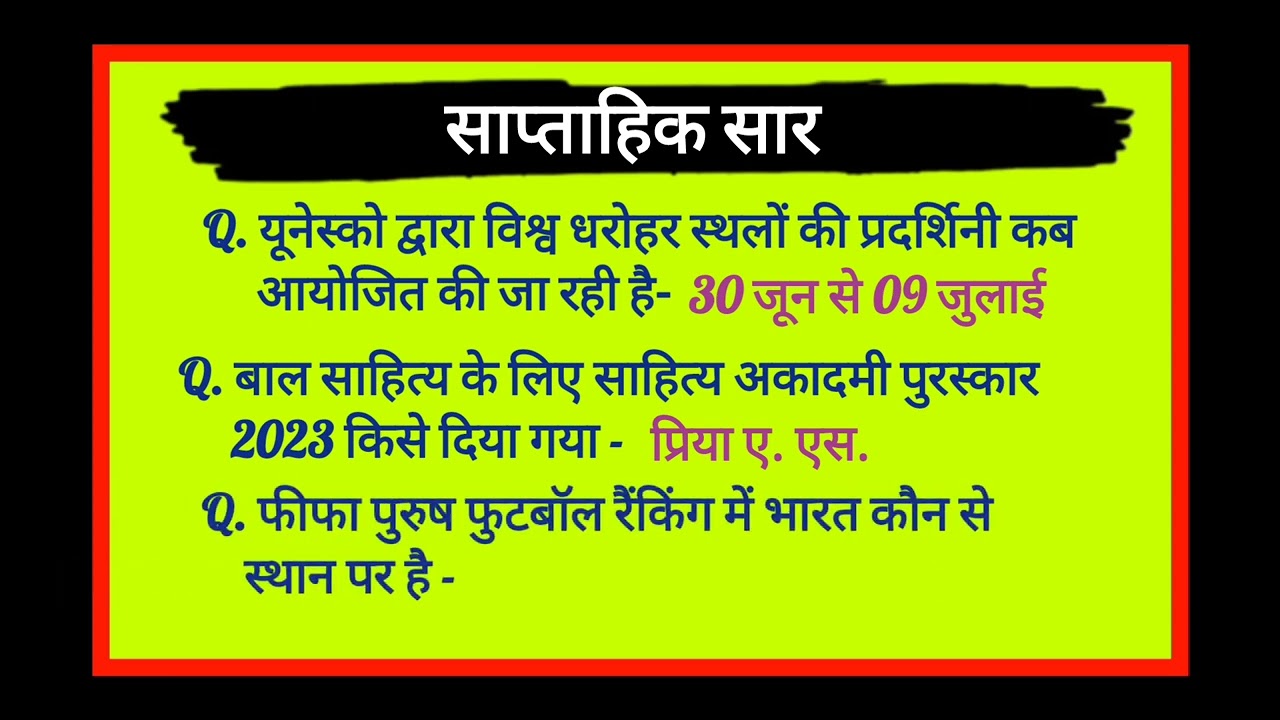 weekend current affairs 