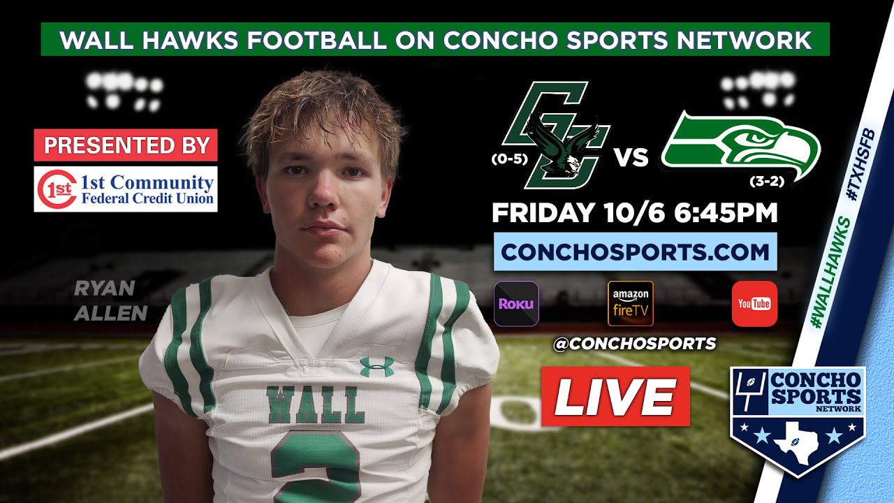 🔴 LIVE - Wall Hawks at Grape Creek Eagles | Football | 10/6/23