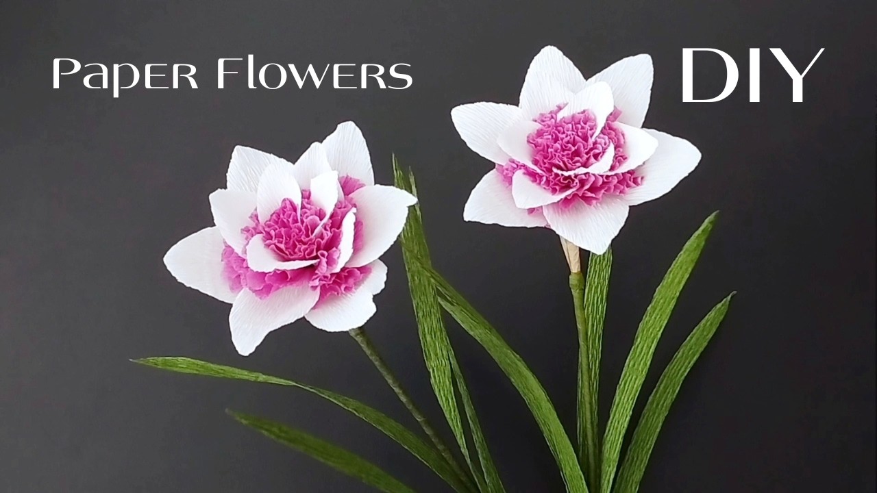 How to make double daffodil paper flowers2025-09-13#DIYPapercraft#Paperflowertutorial#homedecoration
