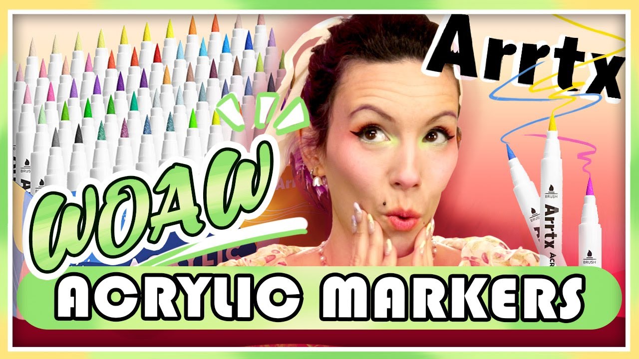 ⭐FEUTRES ACRYLIQUES ARRTX⭐I Une vraie réussite ? Swatch et tests - Comparaison avec d'autres marques