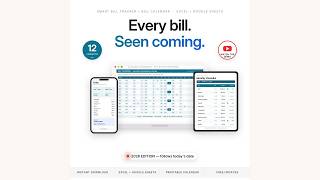 Bill Tracker Spreadsheet Tutorial — Automatic Bill Calendar Walkthrough (Excel & Google Sheets)