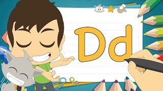 حرف (D) | تعليم كتابة حرف (D) باللغة الإنجليزية للاطفال - تعلم الحروف الإنجليزية مع زكريا