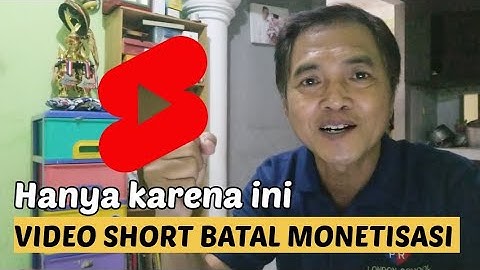 Hanya karena ini video shorts ditolak monetisasi, jangan asal upload