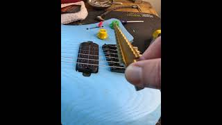 Kill switch install headless fanned fret guitar #lutherie #electricguitar #guitarist #guitar
