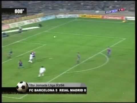 Resum Bara 5-0 Real Madrid. Lliga 1993/94