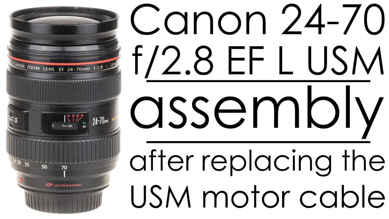 Canon EF 24-70mm f/2.8 L USM assembly after the flex cable of the