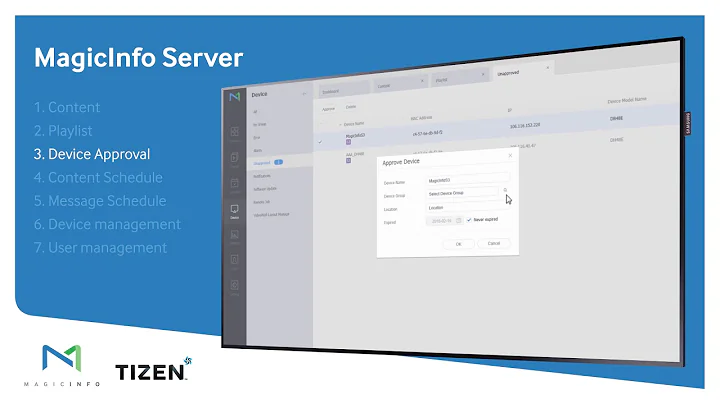 MagicInfo Services | How to approve a device