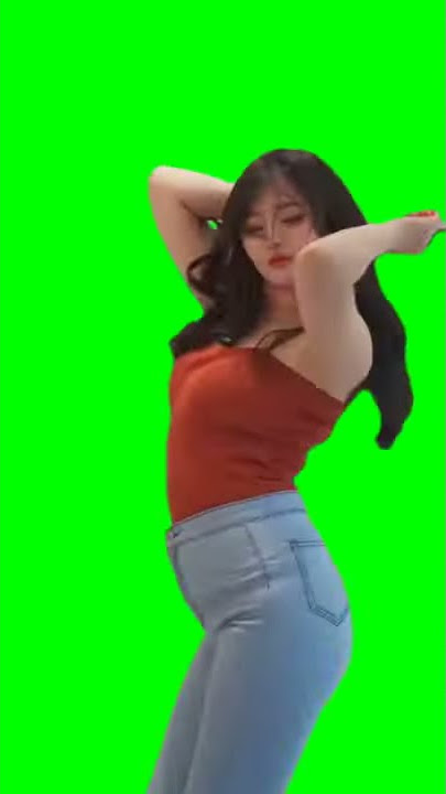 cewek joget green screen gratatata