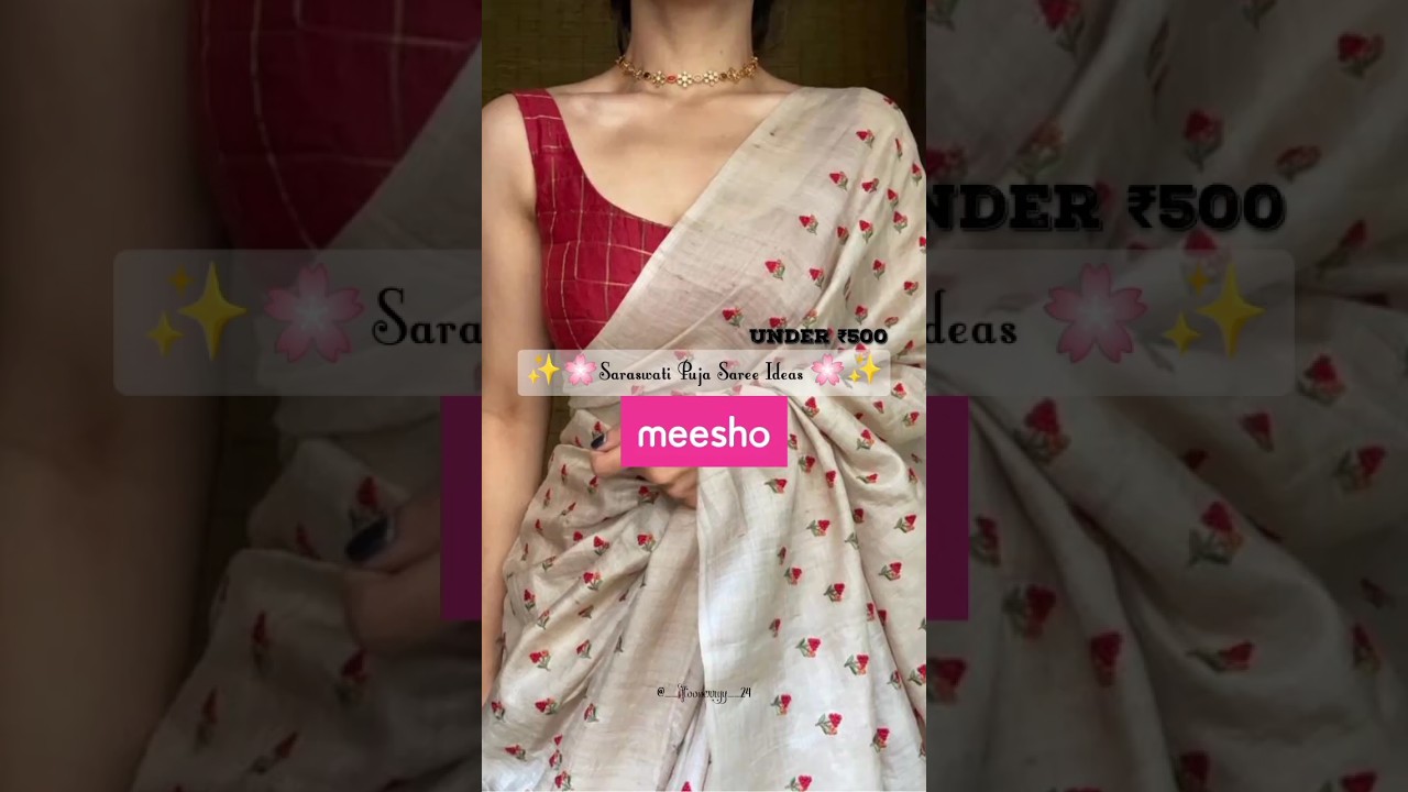 Saraswati Puja Saree Ideas 🌸✨ 