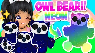 MAKING THE *FIRST NEON OWL BEAR* in ADOPT ME (roblox) DANGER EGG