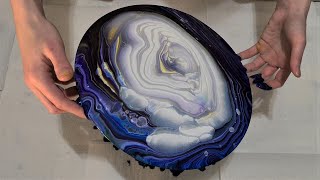 2 GORGEOUS Purple Clouds 💜 (Fluid art on Records)