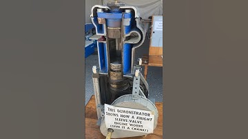 Knight Sleeve Valve Engine Cutaway Demonstrator at Hershey 2023