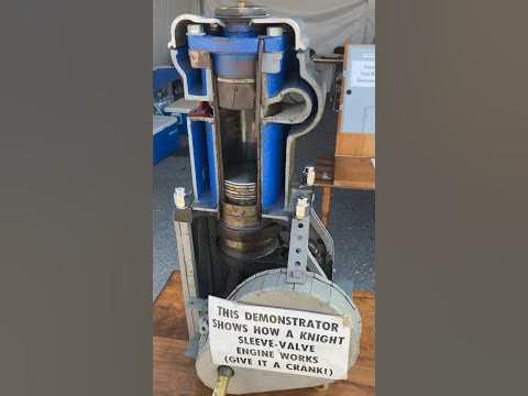 Knight Sleeve Valve Engine Cutaway Demonstrator at Hershey 2023 - YouTube