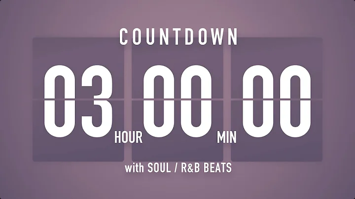 3 Hours Countdown Timer Flip clock🎵 / +SOUL R&B Beats 🎧 + Bells 🔔