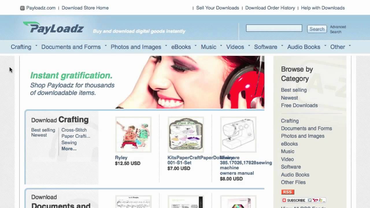 Buying Downloads with Payloadz - YouTube