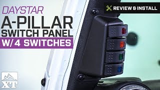 Jeep Wrangler Daystar APillar Switch Panel w/ 4 Switches (20072017 JK) Review & Install