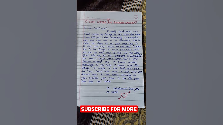 Love Letter For Someone Special | Write letter to someone special