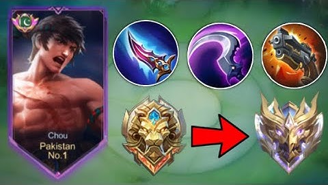 FINALLY!! BEST CHOU ONESHOT BUILD HACK IN SOLO RANK🔥 #mlbb #topchou #solorank