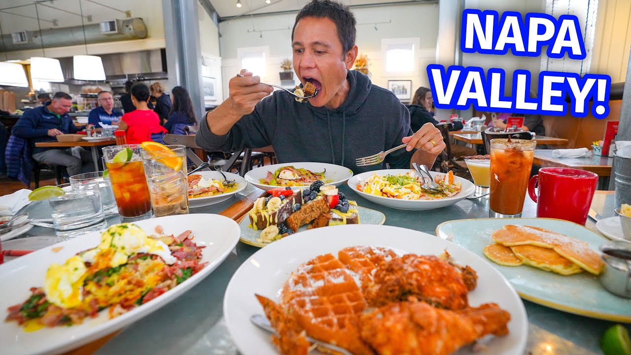 Giant 9 DISHES BREAKFAST!! Farm to Table FOOD TOUR in Napa Valley, California!! | Mark Wiens