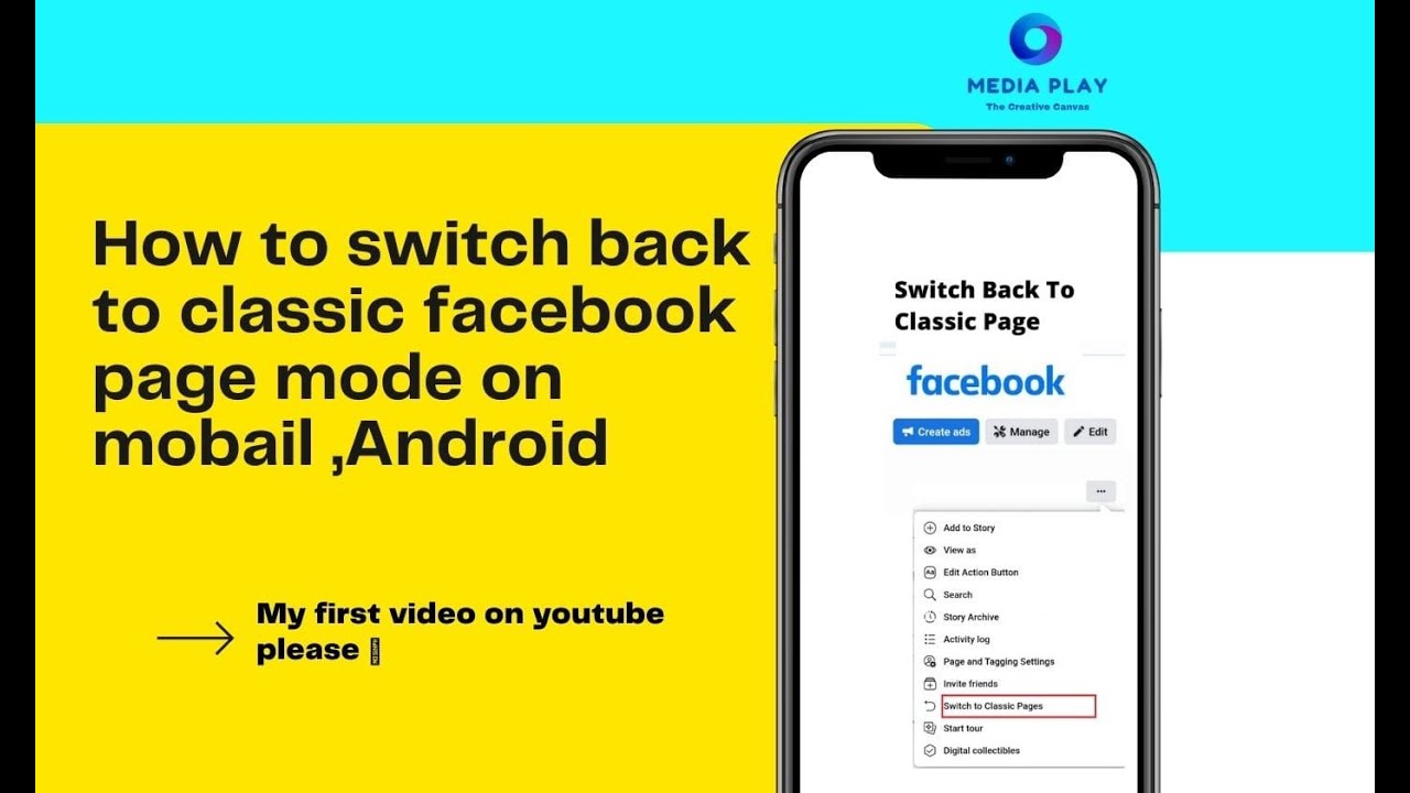 How to switch back to classic facebook Page mode on mobile 