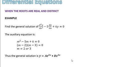 Advanced Higher Maths-Second Order Homogeneous Differentiation