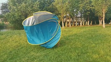 How to fold up a pop up beach tent