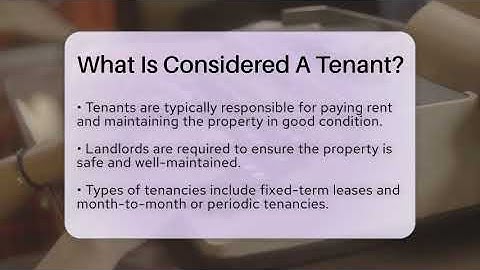 What Is Considered A Tenant? - CountyOffice.org