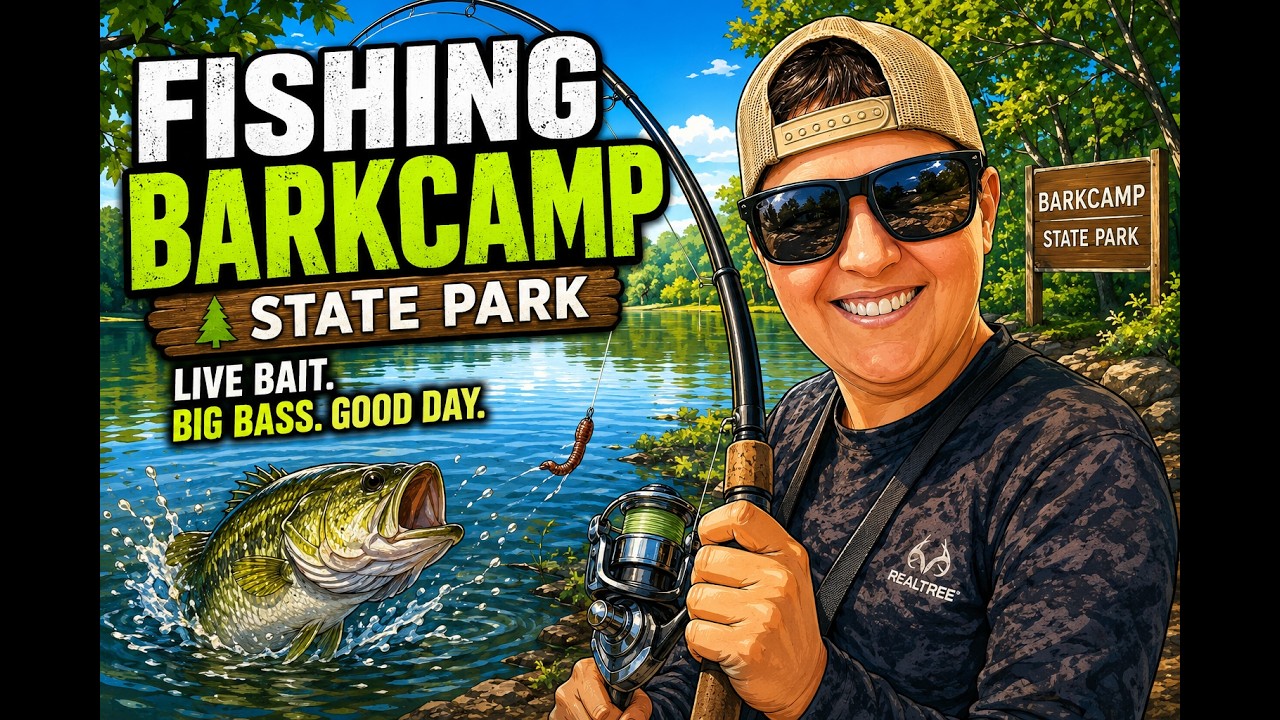 Fishing Barkcamp State Park! BIG Bluegill & Bass Action on Live Bait!