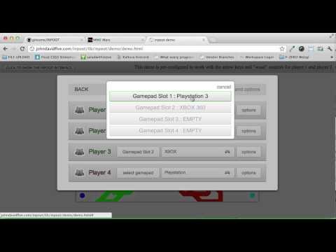 INPOOT : Gamepad API / input wrapper for Browser Based Games