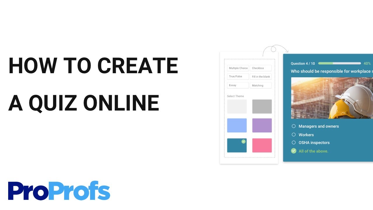 How to Create A Quiz In ProProfs Online Quiz Maker YouTube