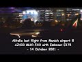 Alitalia last flight from Munich airport: AZ433 MUC-FCO with Embraer E175 - 14 October 2021 -