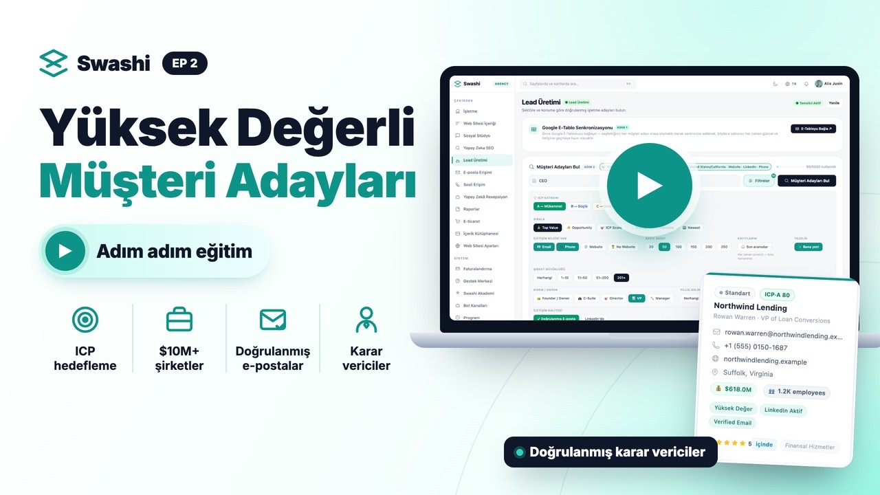Swashi ile Yüksek Değerli Müşteri Adayları Nasıl Bulunur?