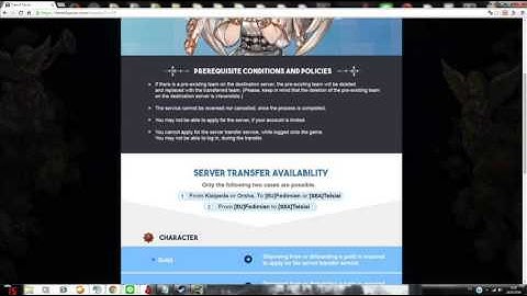 Tree Of Savior Transfer Problem
