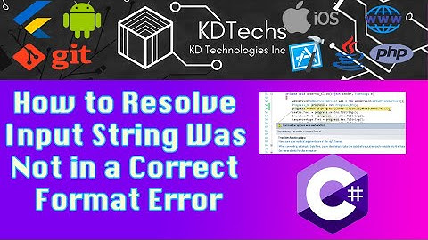 How to Resolve Input String Was Not in a Correct Format Error