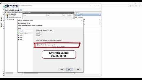 Create Inbound, Outbound ports